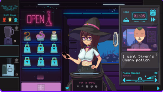 【PC/官中/冒险/SLG游戏/750M】 兼职女巫 (Part-Time Witch) 官中步兵版+冒险SLG游戏+750M